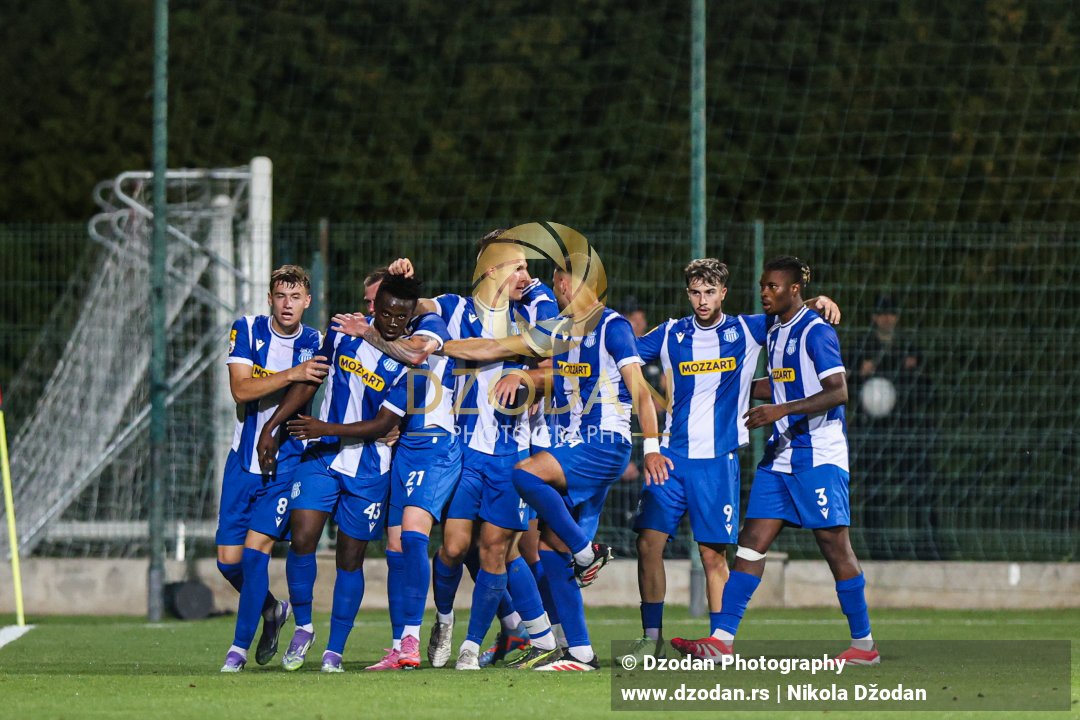 Goal and celebration of ADDO Henry | Serbian SuperLiga, Round 4 – OFK Beograd vs FK Vojvodina, Stara Pazova, 09.08.2025.